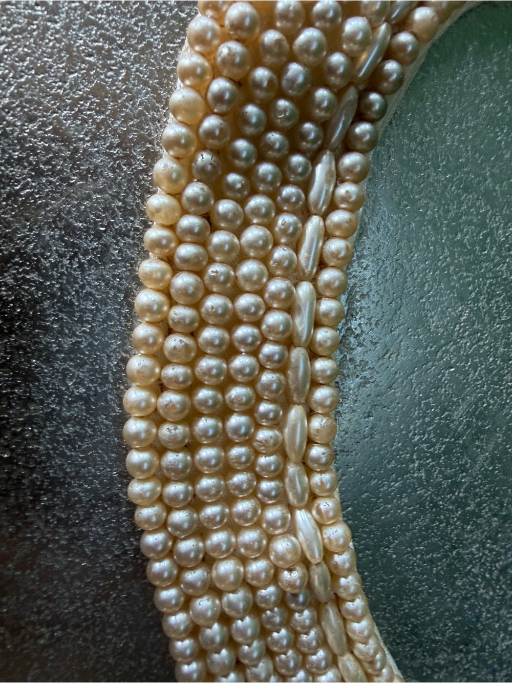 Vintage 1950s Baar & Beards Faux Pearl Collar Necklace, Made in Japan WPL 10360, - Picture 6 of 10